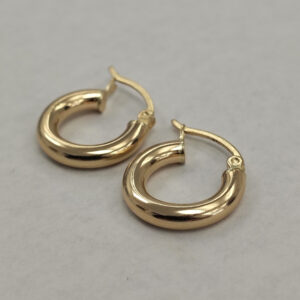 14K Yellow Gold Hoops Earrings