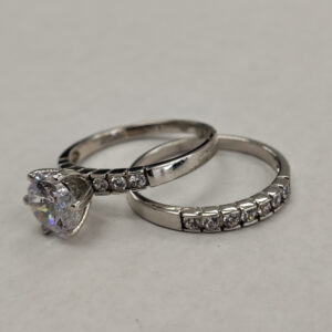 14K White Gold Engagement Ring