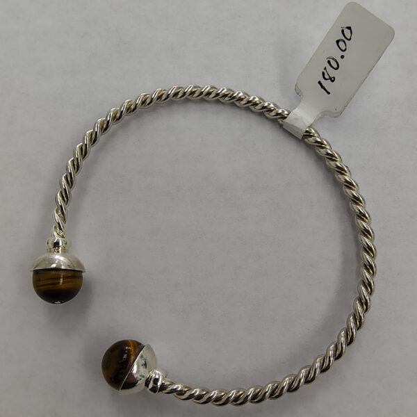 925 Silver Twisted Bangle