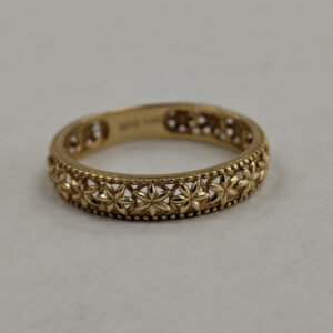 14K Yellow Flower Ring