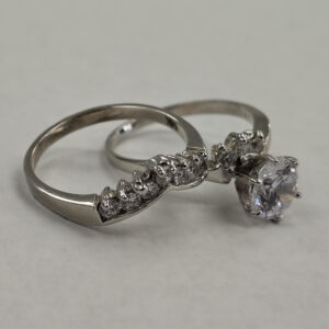 14K White Gold Engagement Ring