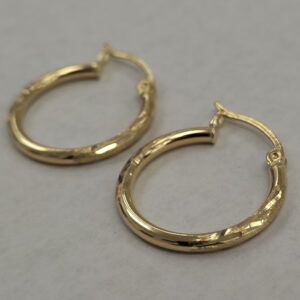 14K Yellow Gold Hoop Earrings