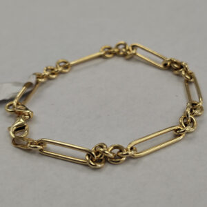 14K Yellow Gold Oval Bracelet
