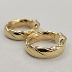 14K Yellow Gold Hoop Earrings